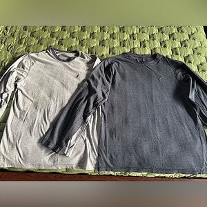 Nautica - 2 grey Long sleeved Sleep shirts, pajamas, loungewear, size Medium